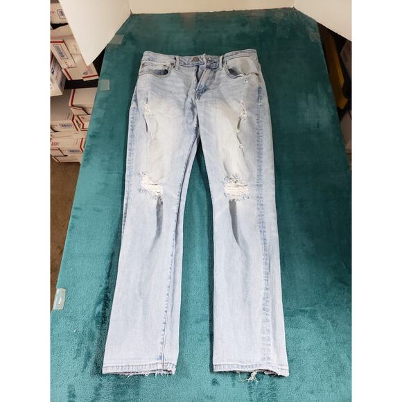 American Eagle Jeans Size 28x28 Mens Blue Pants Denim Stretch Athletic Straight - Picture 2 of 13
